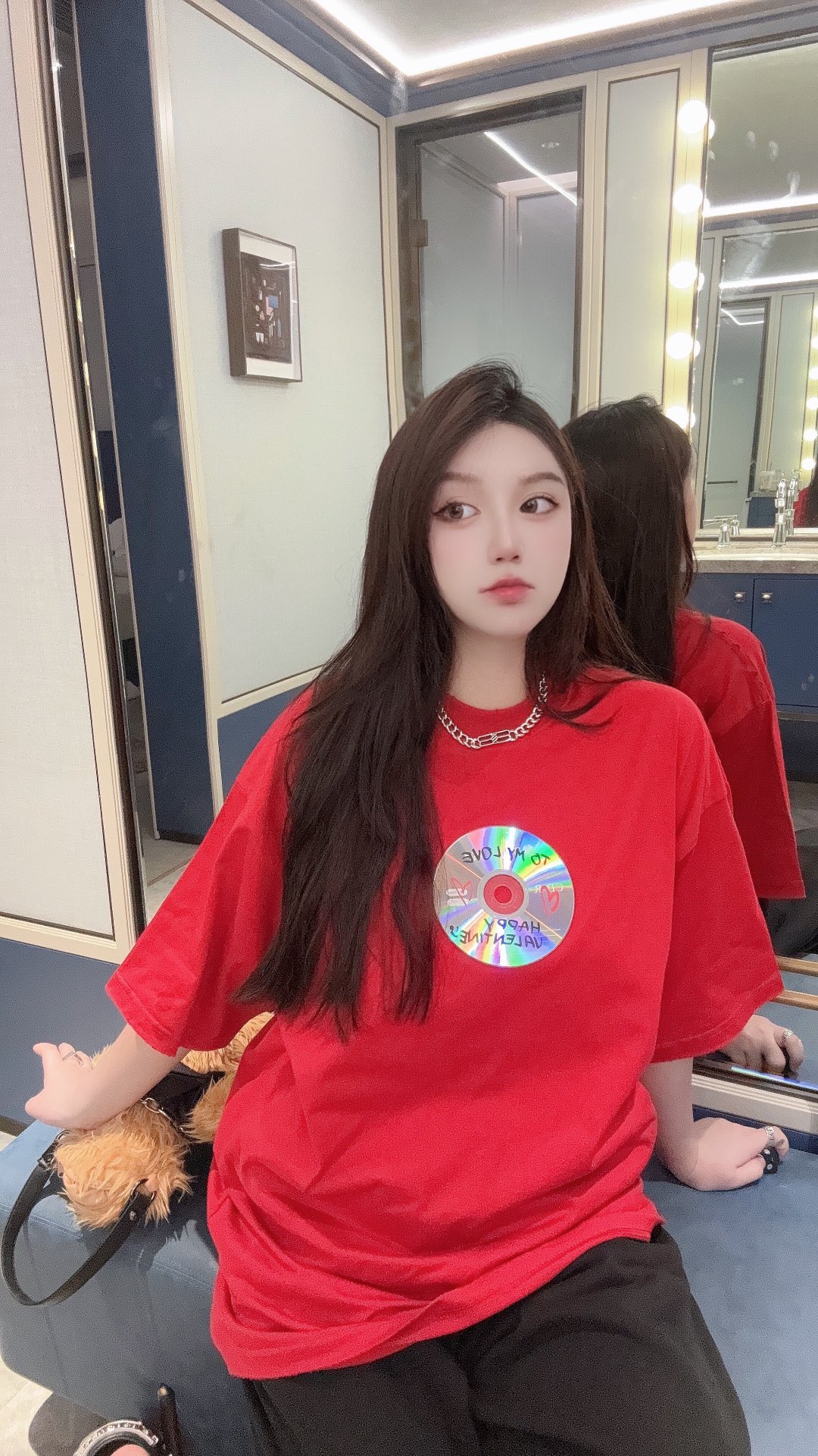 발렌시아가 발렌타인 CD 티셔츠