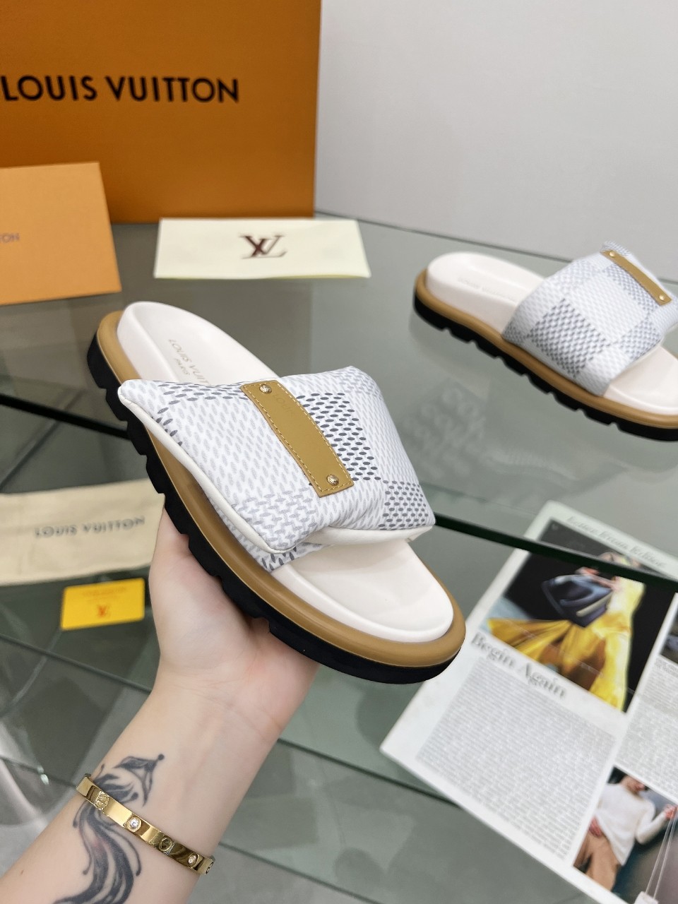 LV 루이비통 올드플라워 슬리퍼