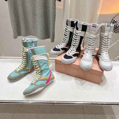 MIUMIU 미우미우 스트랩 라이더 부츠