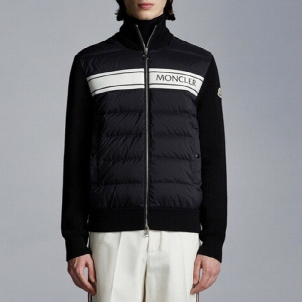 패딩 니트 집업 가디건