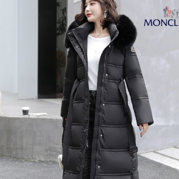 폭스퍼 벨트 롱패딩 (여성)