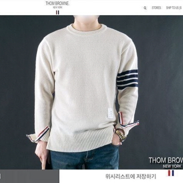 톰* "램스울 절개 사선 니트"