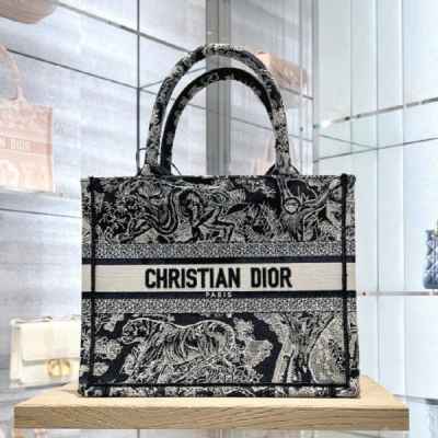 디* 트왈 드 주이 리버스 자수 북토트 뉴스몰 / DI*R TOILE DE JOUY REVERSE BOOK TOTE NEW SMALL BAG [M1265ZRGO]