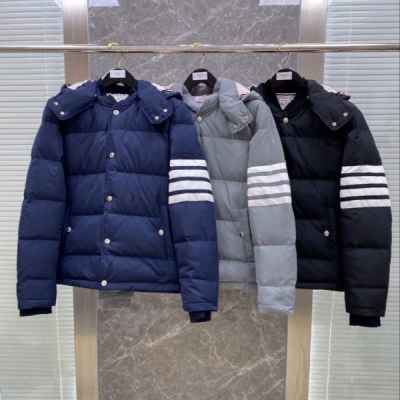 톰* 4선 완장 후드 패딩