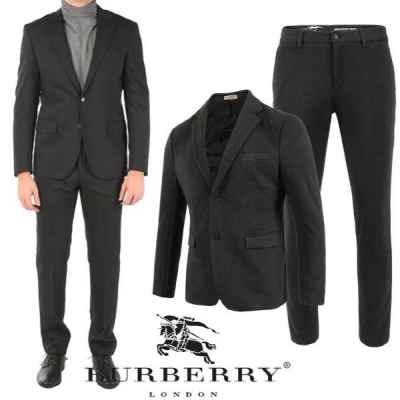 기사로고 싱글 모직 슬림 슈트(수입)