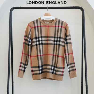 남성 클래식 체크 니트 스웨터