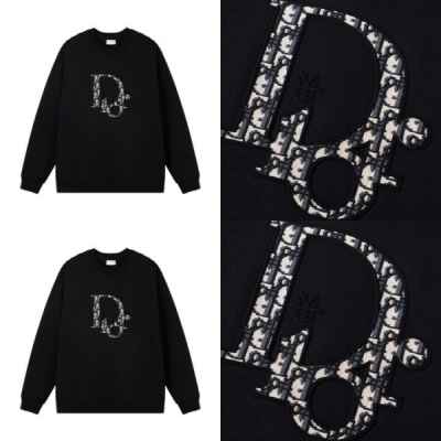 디* 2023 오블리크 로고자수 맨투맨