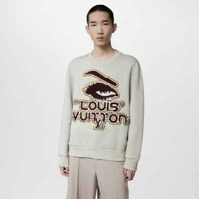 루* 23FW 엠브로이더드 LV눈 모티프 맨투맨 - 수입 