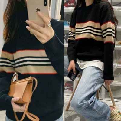 스트라이프 라운드니트 (여성)