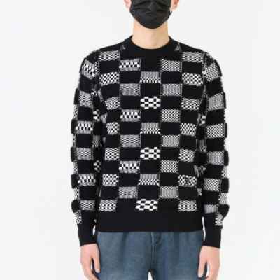 루* 수입고급 LV모노 테리 짜임 라운드 스웨터